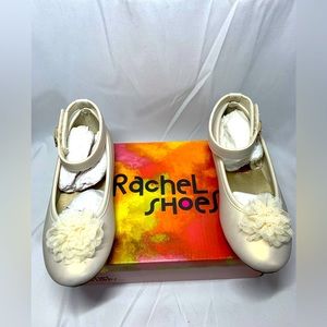 Rachel Shoes Sylvia Ankle-Strap Dress Flats SZ 2. NEW IN BOX. Pearl color